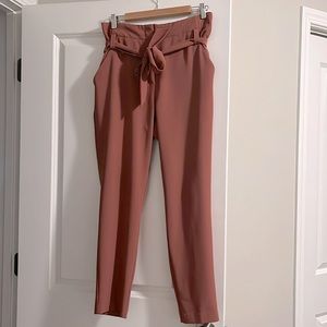 Pink Tie Waist Pants